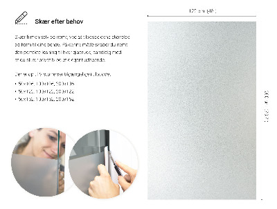 Samolepiaca fólia na sklo mliečna