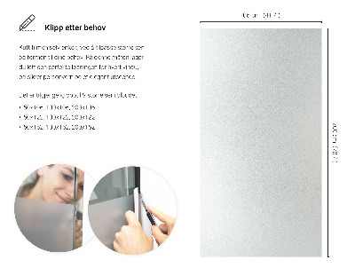 Samolepiaca fólia na sklo mliečna