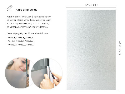 Samolepiaca fólia na sklo mliečna