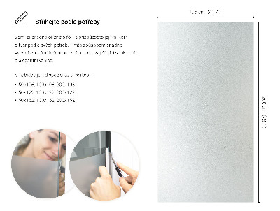 Samolepiaca fólia na sklo mliečna