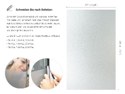 Samolepiaca fólia na sklo mliečna