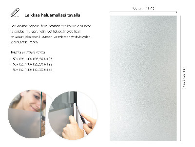 Samolepiaca fólia na sklo mliečna