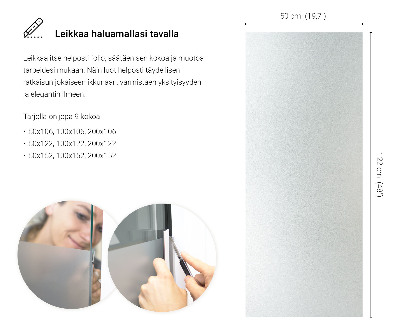 Samolepiaca fólia na sklo mliečna