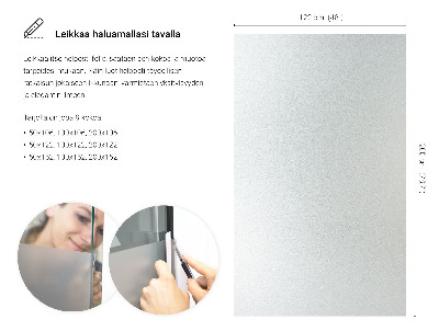 Samolepiaca fólia na sklo mliečna