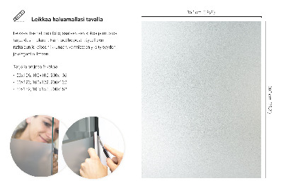 Samolepiaca fólia na sklo mliečna