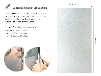 Samolepiaca fólia na sklo mliečna