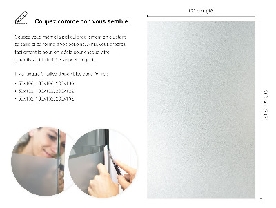 Samolepiaca fólia na sklo mliečna