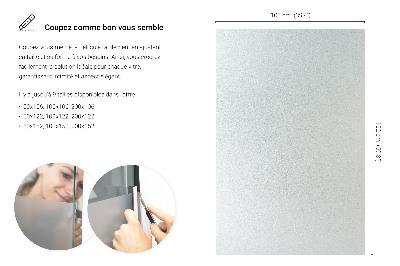 Samolepiaca fólia na sklo mliečna