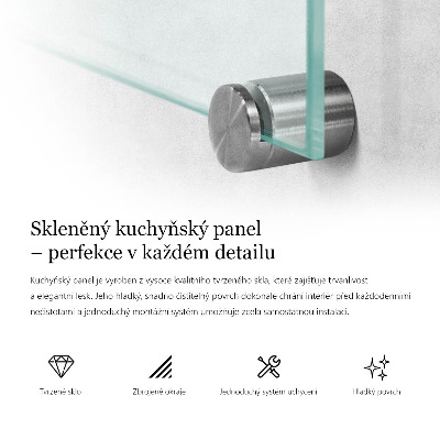 Sklenený obklad transparentný