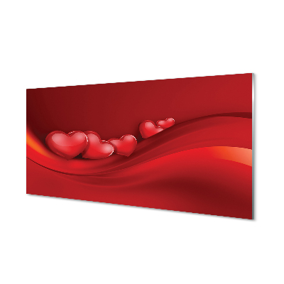 Nástenný panel  Červené srdce pozadia
