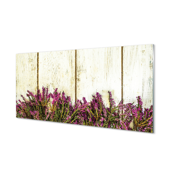 Nástenný panel  Fialové kvety dosky