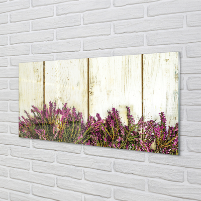 Nástenný panel  Fialové kvety dosky