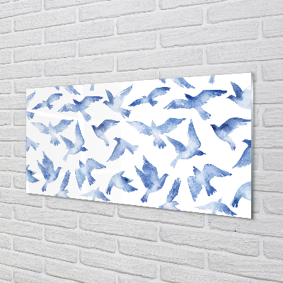 Nástenný panel  maľované vtáky