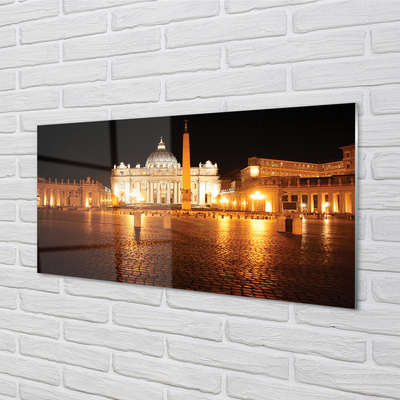 Nástenný panel  Rome Basilica Square v noci