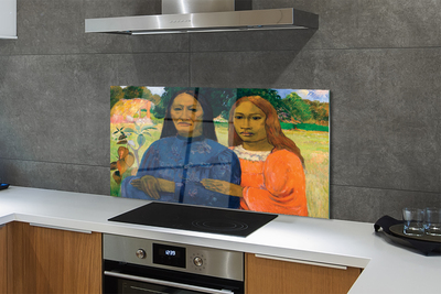 Sklenený obklad do kuchyne Umenie portrét ženského