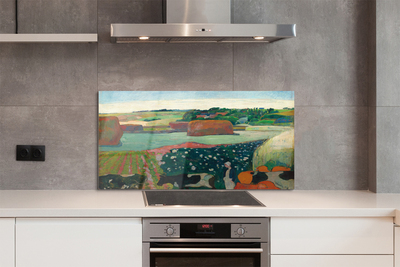 Sklenený obklad do kuchyne Art maľované pohľad vidieka