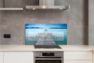 Sklenený obklad do kuchyne sea ​​panorama