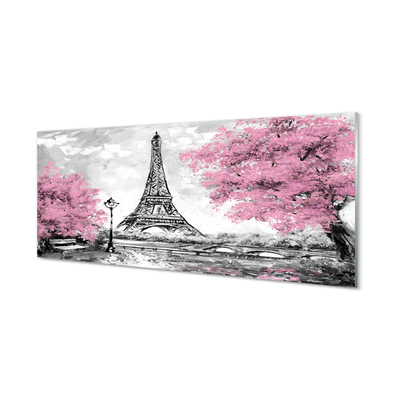 Nástenný panel  Paris jarný strom