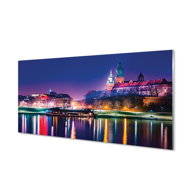 Nástenný panel  Krakow City noc rieka