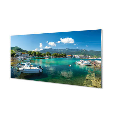 Nástenný panel  Grécko Marina mora hory