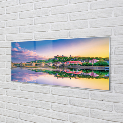 Nástenný panel  rieka Nemecko Sunset