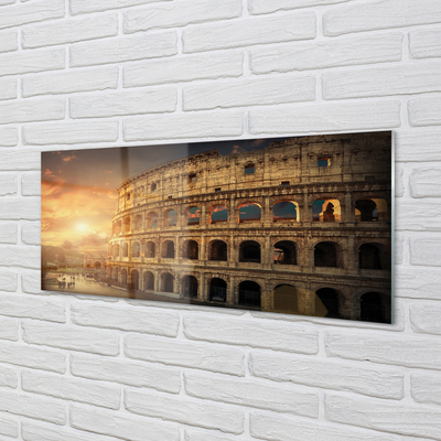 Nástenný panel  Rome Colosseum pri západe slnka