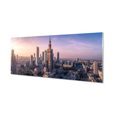 Nástenný panel  VARŠAVA Sunrise mrakodrapy panorámu