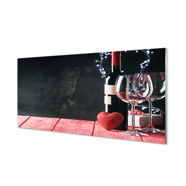 Nástenný panel  Heart of glass poháre na víno