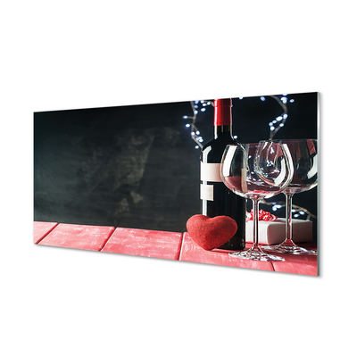 Nástenný panel  Heart of glass poháre na víno