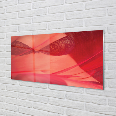 Nástenný panel  Žena v červenom tylu