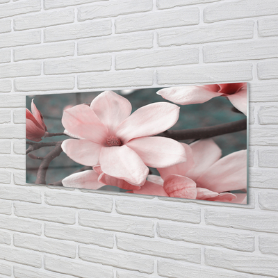 Nástenný panel  ružové kvety
