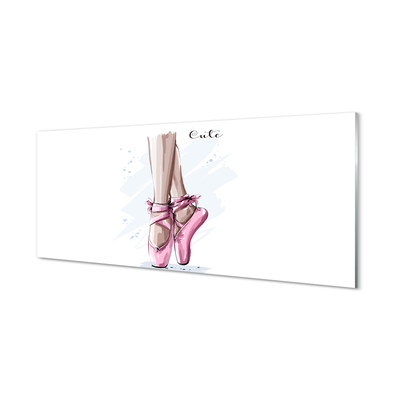 Nástenný panel  ružové baletné topánky