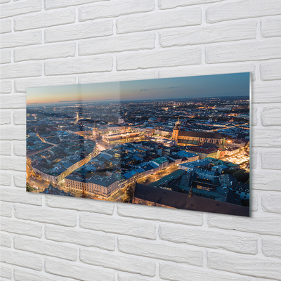 Nástenný panel  Krakov nočné panorama