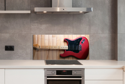 Sklenený obklad do kuchyne Elektrická gitara