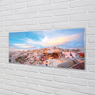Nástenný panel  Grécko panorámu mesta západ slnka