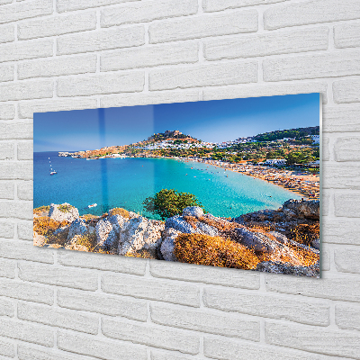 Nástenný panel  Grécko pobrežie beach panorama