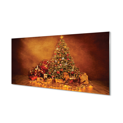 Nástenný panel  Vianočné osvetlenie dekorácie darčeky