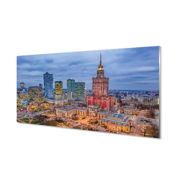 Nástenný panel  Warsaw Panorama západu slnka