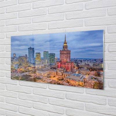 Nástenný panel  Warsaw Panorama západu slnka