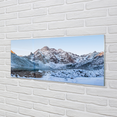 Nástenný panel  Horské zimné jazero