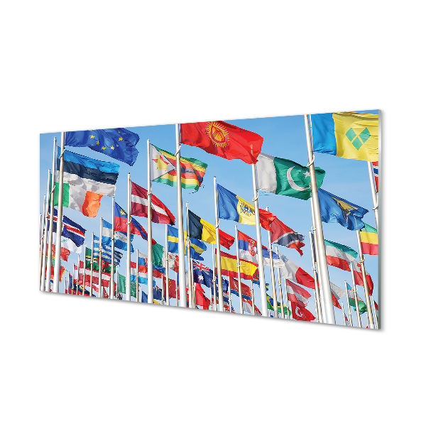 Nástenný panel  veľa vlajok