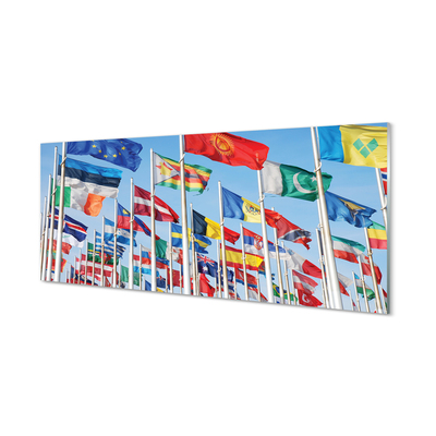 Nástenný panel  veľa vlajok