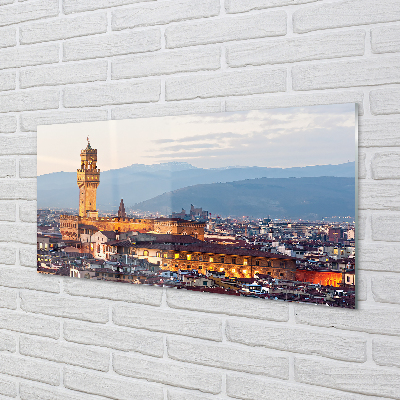 Nástenný panel  Italy Castle sunset panorama