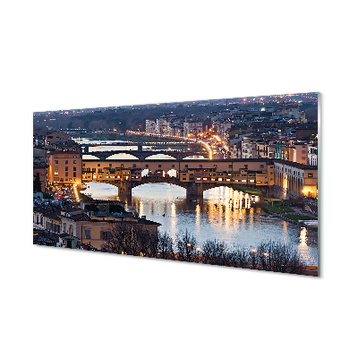 Nástenný panel  Italy Bridges noc rieka