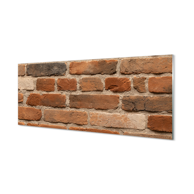 Sklenený obklad do kuchyne Tehlová múr kamenná