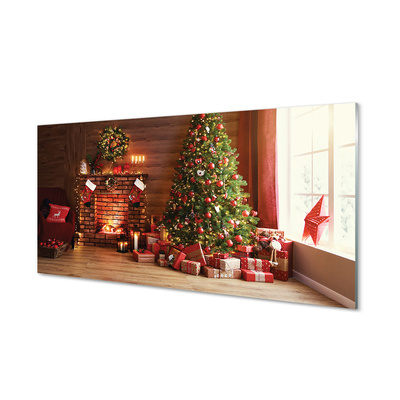 Nástenný panel  Krbové darčeky vianočné stromčeky
