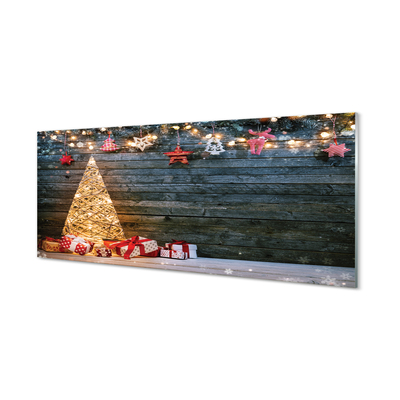 Nástenný panel  Darčeky Vianočný strom dekorácie dosky