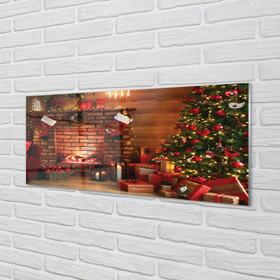 Nástenný panel  Ozdoby na vianočný stromček darčeky ohnisko
