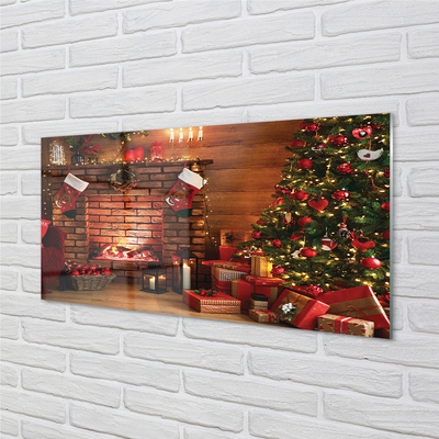 Nástenný panel  Ozdoby na vianočný stromček darčeky ohnisko