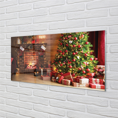 Nástenný panel  Krbové darčeky vianočné stromčeky